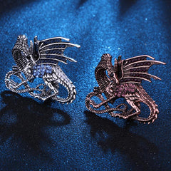 Men's Vintage Jacket Suit Pterodactyl Brooch Accessories