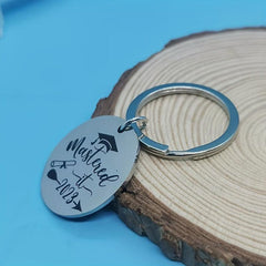Graduation Keychain For Class Of Round And Rectangle Inspirational Gift Key Ring