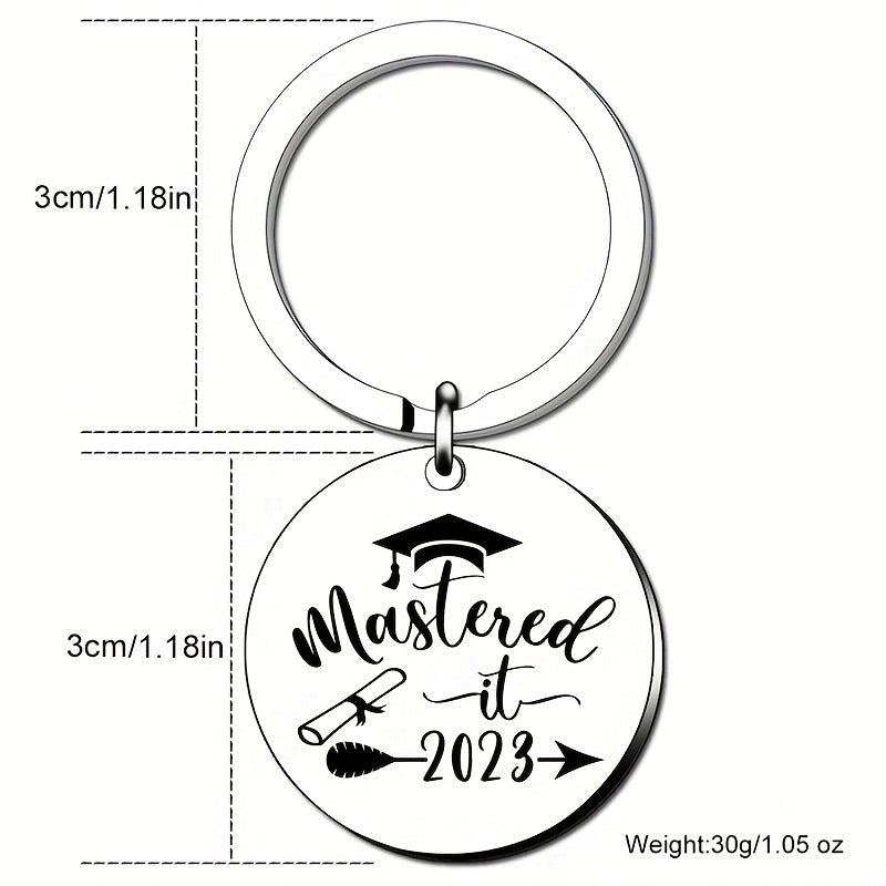 Graduation Keychain For Class Of Round And Rectangle Inspirational Gift Key Ring