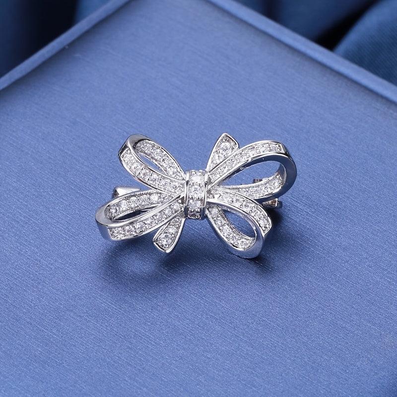 Copper Zircon Collar Pin for Clothes