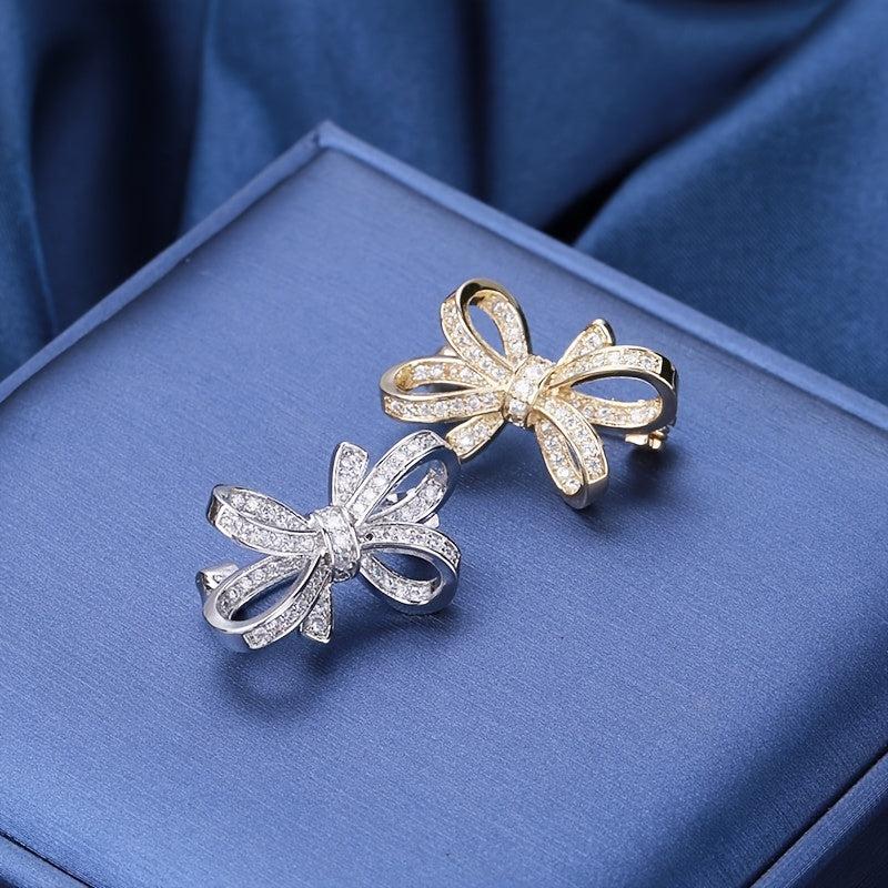 Copper Zircon Collar Pin for Clothes