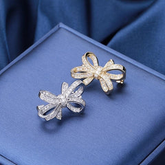 Copper Zircon Collar Pin for Clothes
