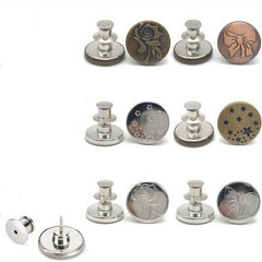 6pcs Adjustable Seam Button Pins for Jeans Sweater Suit