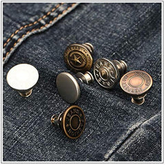 6pcs Adjustable Seam Button Pins for Jeans Sweater Suit
