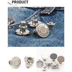 6pcs Adjustable Seam Button Pins for Jeans Sweater Suit