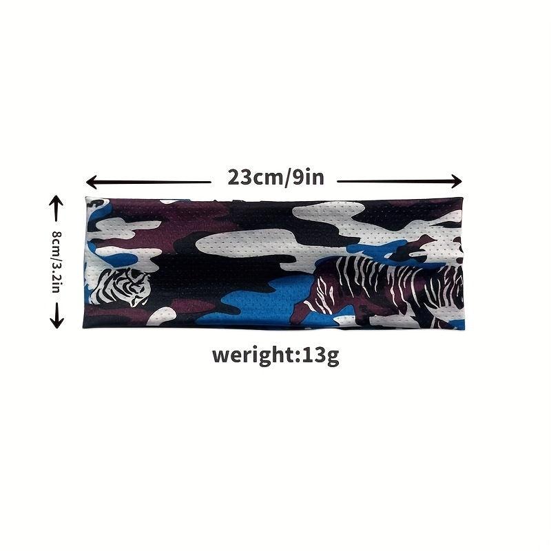 Men's Ice Silk Sports Headband Camouflage Elastic Breathable