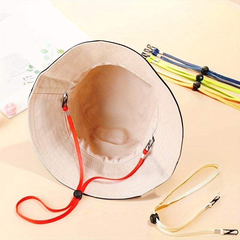 2pcs Bucket Hat Rope Adjustable Rope For Sun Hat