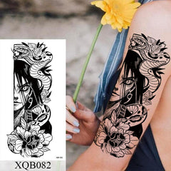 Japanese Dragon Prajna Tattoo Sticker for Arms Waterproof Body Art