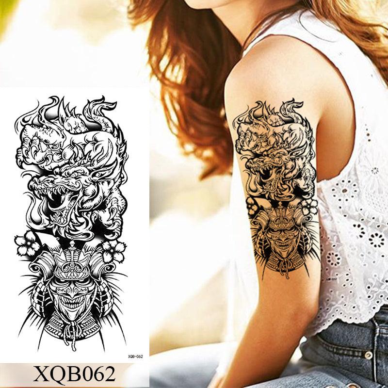 Japanese Dragon Prajna Tattoo Sticker for Arms Waterproof Body Art