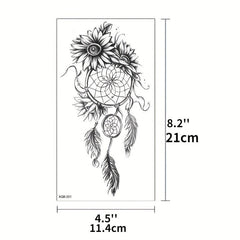 Japanese Dragon Prajna Tattoo Sticker for Arms Waterproof Body Art