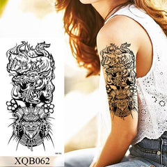 Japanese Dragon Prajna Tattoo Sticker for Arms Waterproof Body Art
