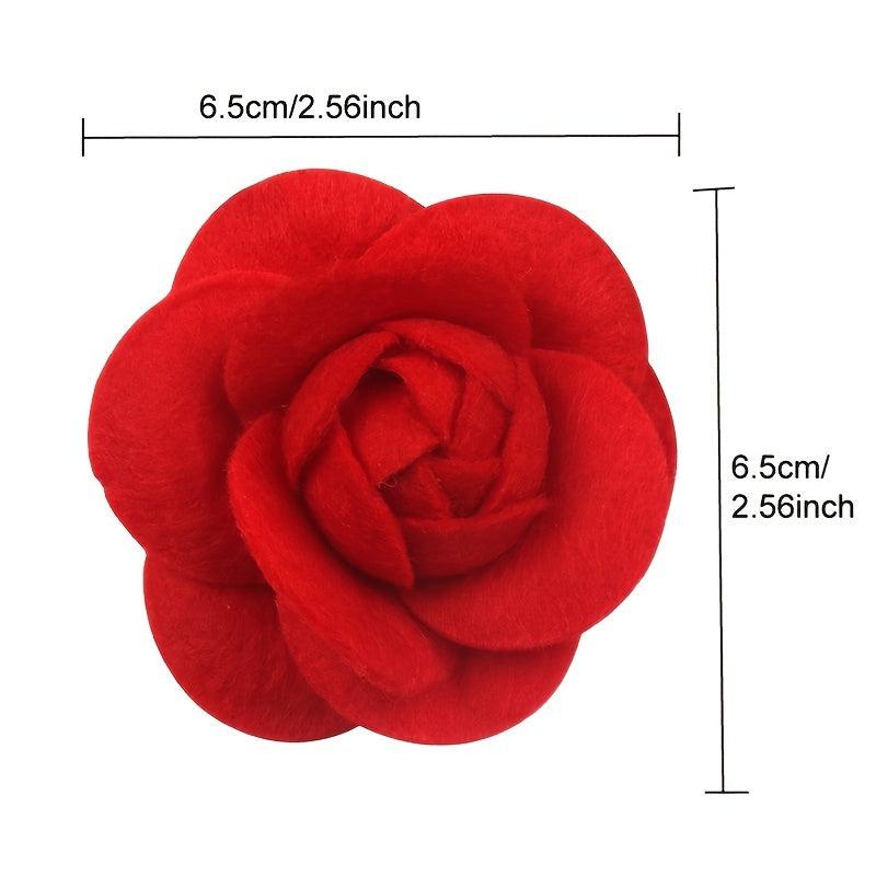 Pure Camellia Brooch Big Flower Brooch Men's Women's Suit Accessories