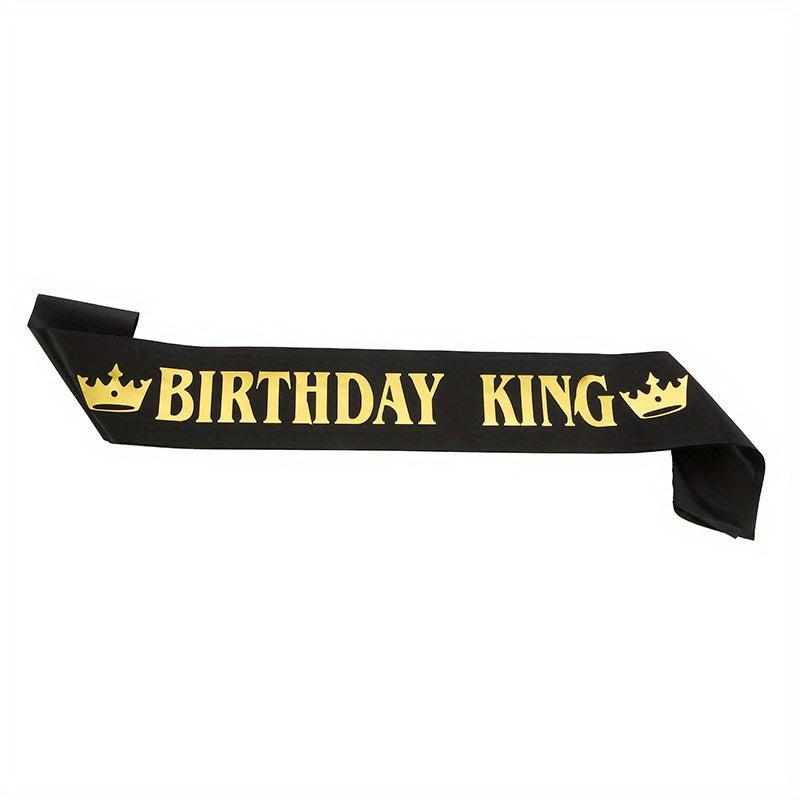 Men's Birthday KING Bronzing Belt Shoulder Strap