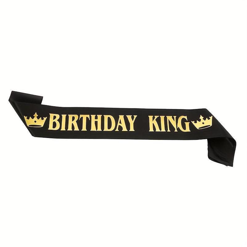 Men's Birthday KING Bronzing Belt Shoulder Strap