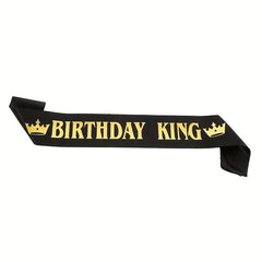 Men's Birthday KING Bronzing Belt Shoulder Strap