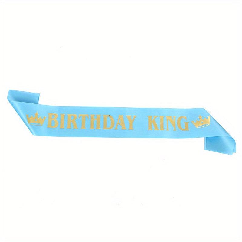 Men's Birthday KING Bronzing Belt Shoulder Strap