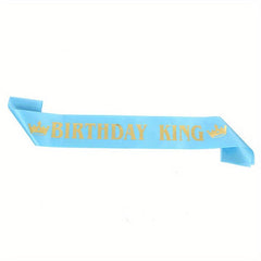 Men's Birthday KING Bronzing Belt Shoulder Strap