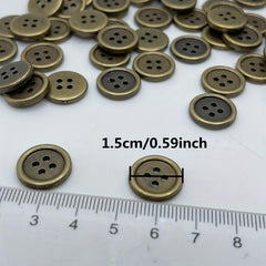 20pcs Retro Plastic Suit Buttons Four hole Buttons for Denim Shirts Jackets