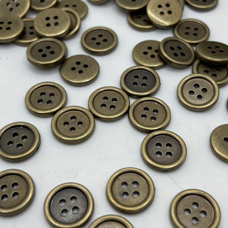 20pcs Retro Plastic Suit Buttons Four hole Buttons for Denim Shirts Jackets