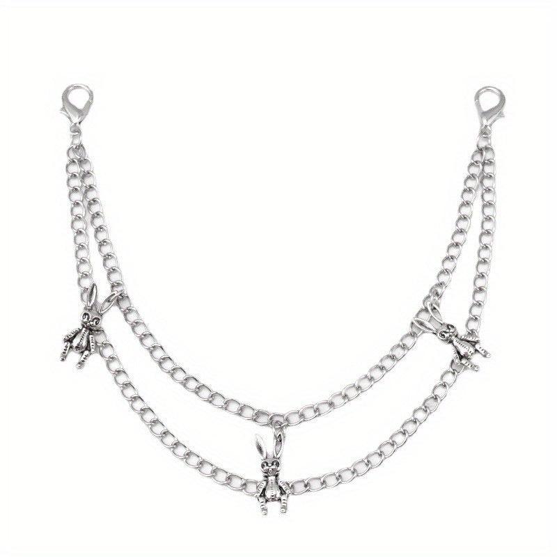 Butterfly Double Chain Street Shot Pants Bag Chain