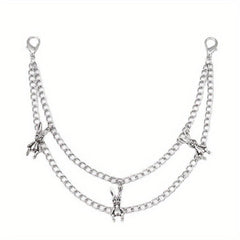 Butterfly Double Chain Street Shot Pants Bag Chain