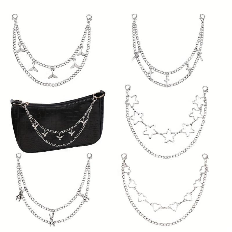 Butterfly Double Chain Street Shot Pants Bag Chain