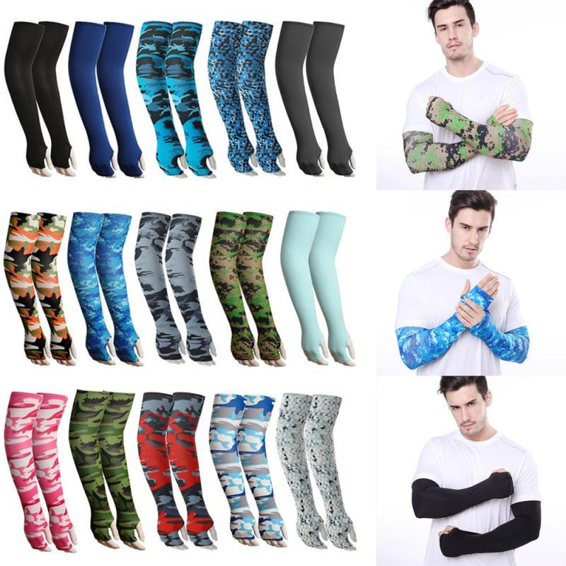 2Pcs Arm Sleeves Warmers Sports Sun UV Protection Hand Cover Cooling