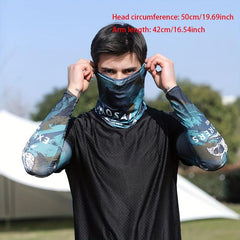 Colorful Tattoo Arm Sleeve with Flower Design Hanging Ear Towel