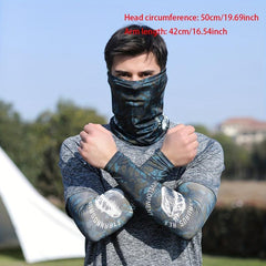 Colorful Tattoo Arm Sleeves and Face Towel Set