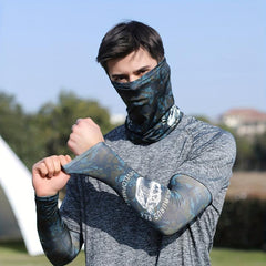 Colorful Tattoo Arm Sleeves and Face Towel Set