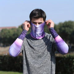 Colorful Flower Arm Sleeve & Hanging Ear Towel Set