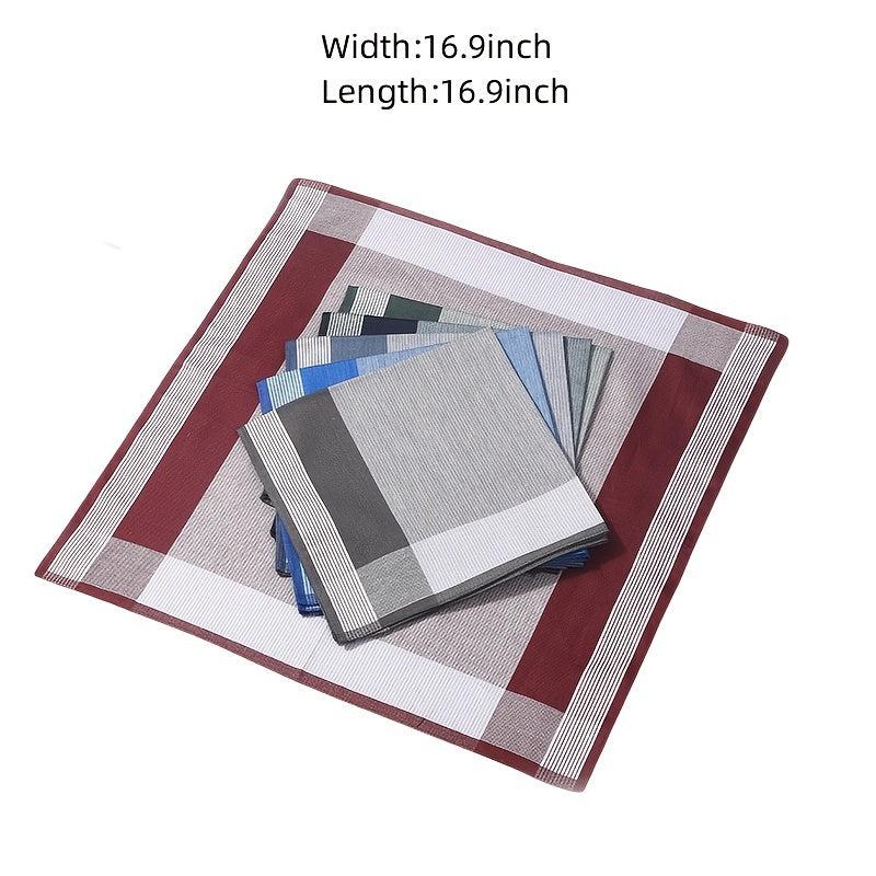 6pcs Men's Lightweight Stripe Pocket Handkerchief