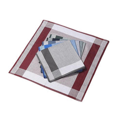 6pcs Men's Lightweight Stripe Pocket Handkerchief