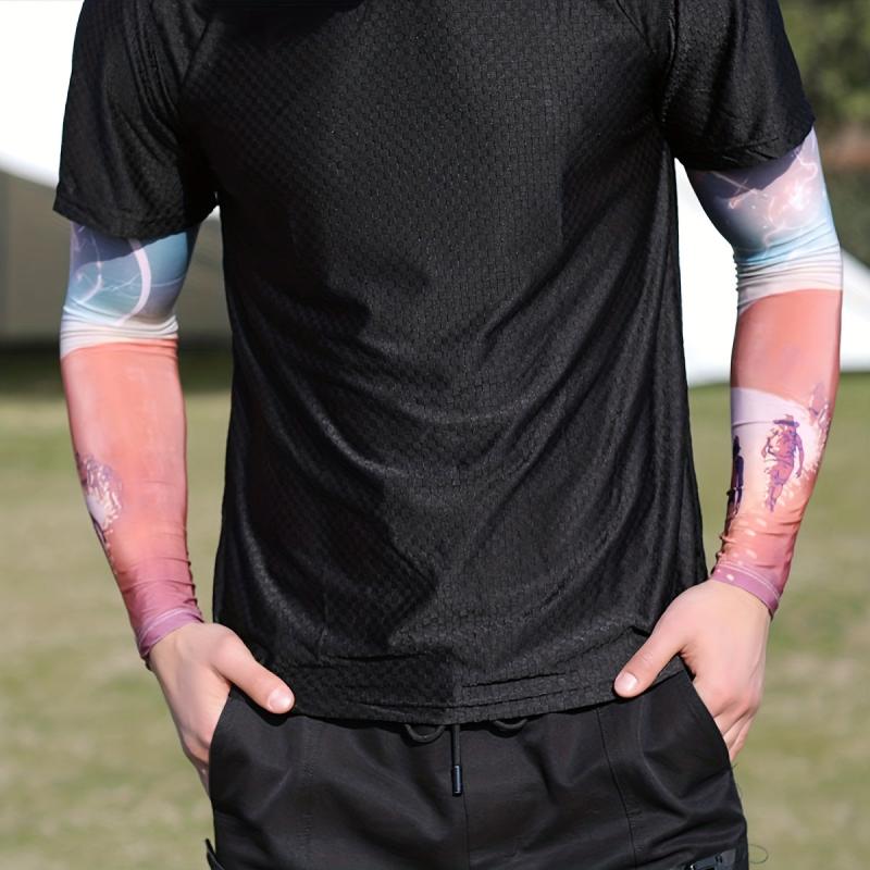 Colorful Flower Tattoo Arm Sleeve & Hanging Ear Towel Set