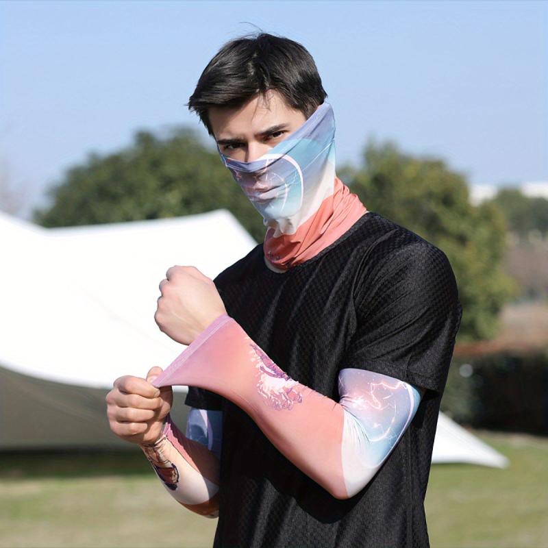 Colorful Flower Tattoo Arm Sleeve & Hanging Ear Towel Set