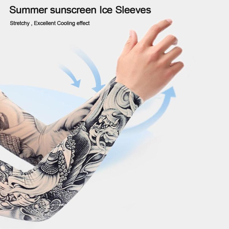 Flower Arm Tattoo Sleeves Sun UV Protection Arm Warmers