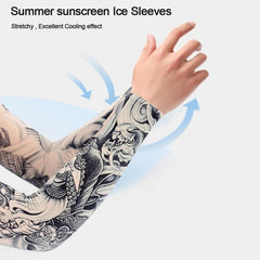 Flower Arm Tattoo Sleeves Sun UV Protection Arm Warmers