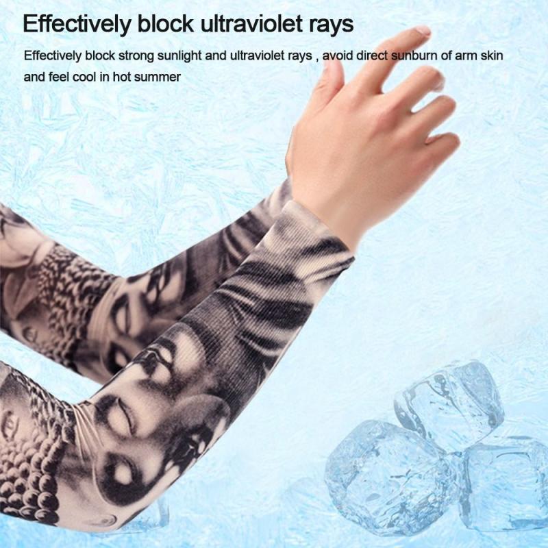 Flower Arm Tattoo Sleeves Sun UV Protection Arm Warmers
