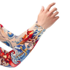 Flower Arm Tattoo Sleeves Sun UV Protection Arm Warmers
