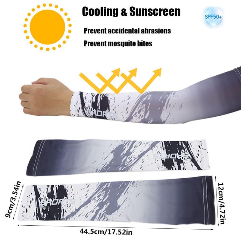 Arm Sleeves Warmers Sports Sun UV Protection Cooling Running Fishing Cycling