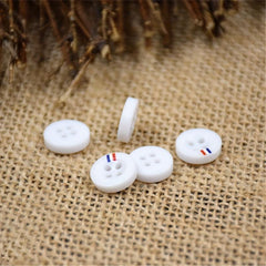10PCS Resin Buttons High Shirt t shirt Beige Round Thin Four Eyed Button