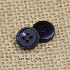 10PCS Resin Buttons High Shirt t shirt Beige Round Thin Four Eyed Button