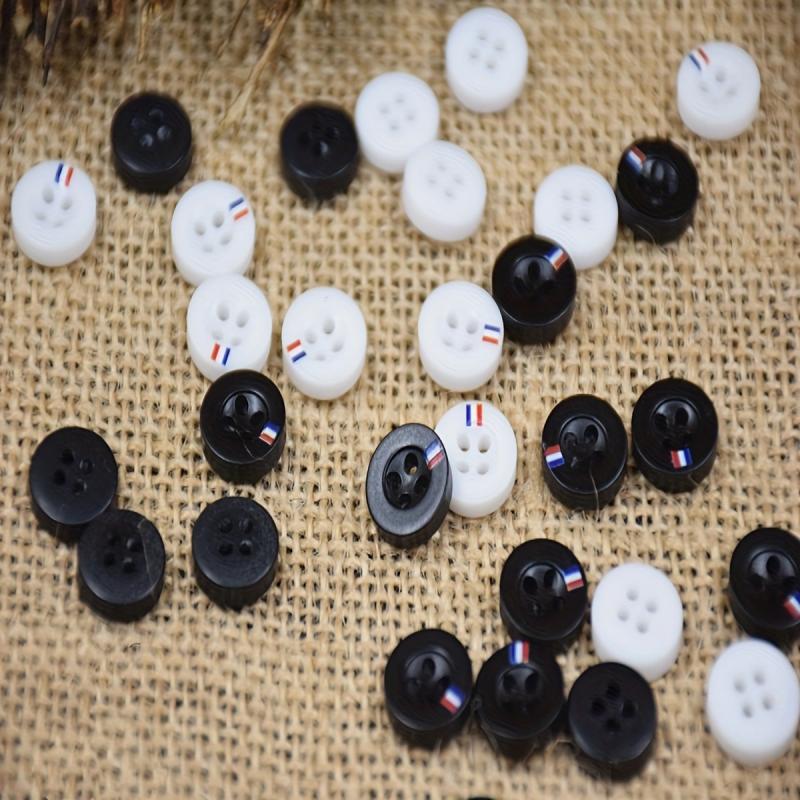 10PCS Resin Buttons High Shirt t shirt Beige Round Thin Four Eyed Button