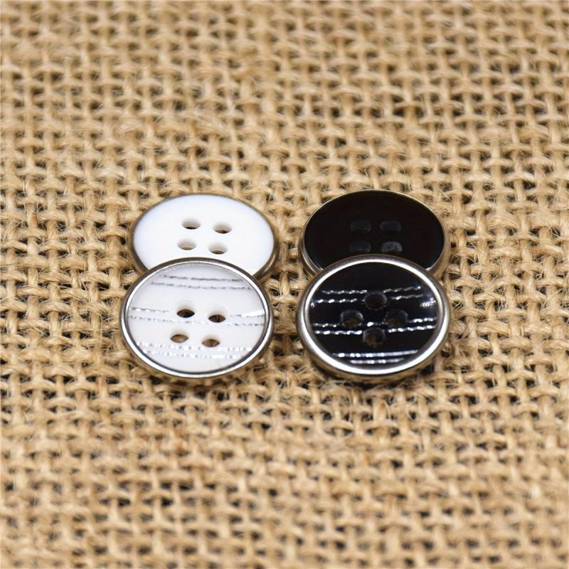 10PCS Resin Bag Copper Four Eyes Button Shirt Suit Uniform Button
