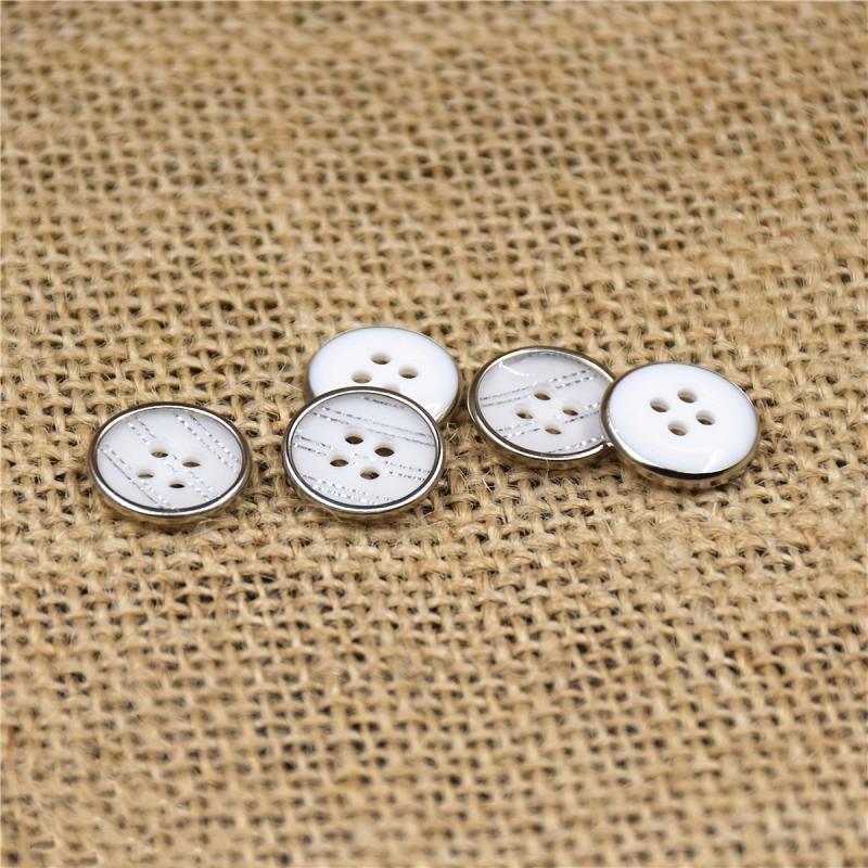 10PCS Resin Bag Copper Four Eyes Button Shirt Suit Uniform Button