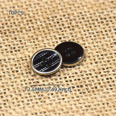 10PCS Resin Bag Copper Four Eyes Button Shirt Suit Uniform Button