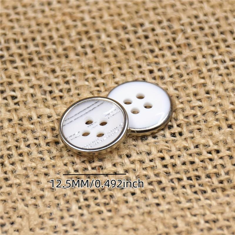 10PCS Resin Bag Copper Four Eyes Button Shirt Suit Uniform Button