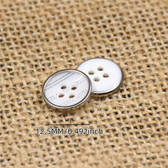 10PCS Resin Bag Copper Four Eyes Button Shirt Suit Uniform Button