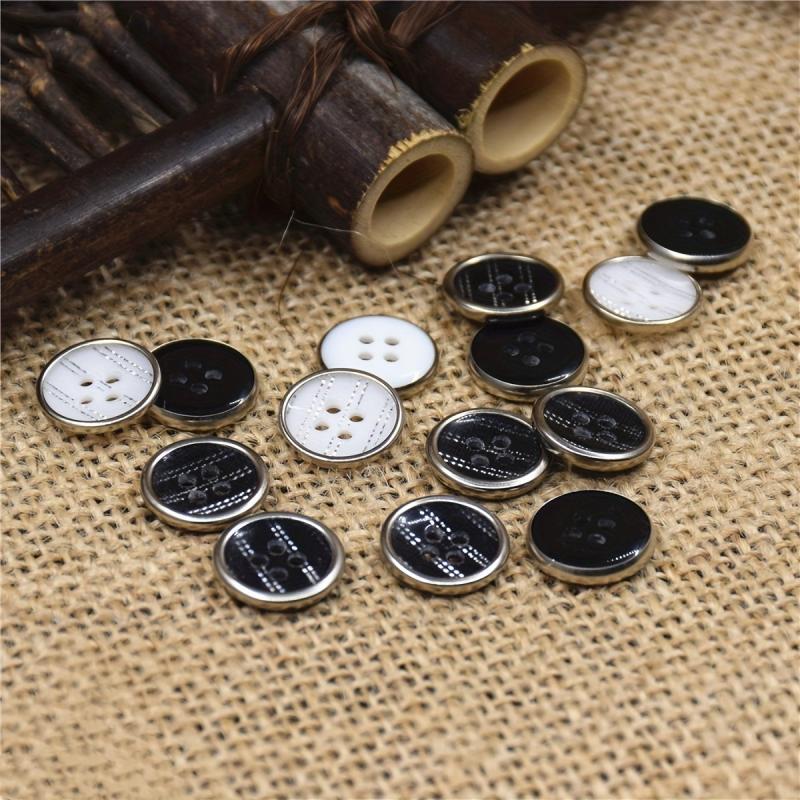 10PCS Resin Bag Copper Four Eyes Button Shirt Suit Uniform Button