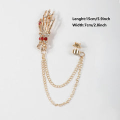 Tassel Faux Diamond Suit Brooch Business Pin for Men